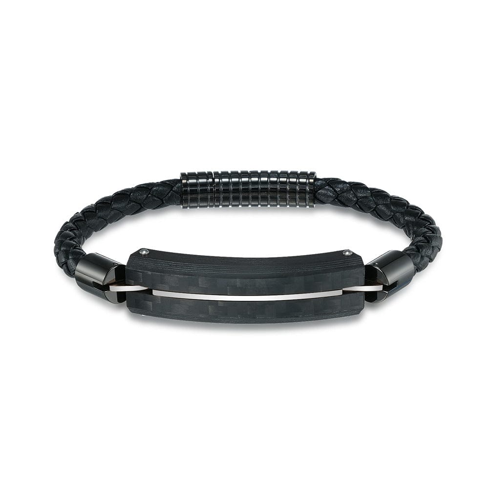 Wee Luxury Men Bracelets Geometric Fusion: Carbon Fiber & Titanium Men's Bracelet