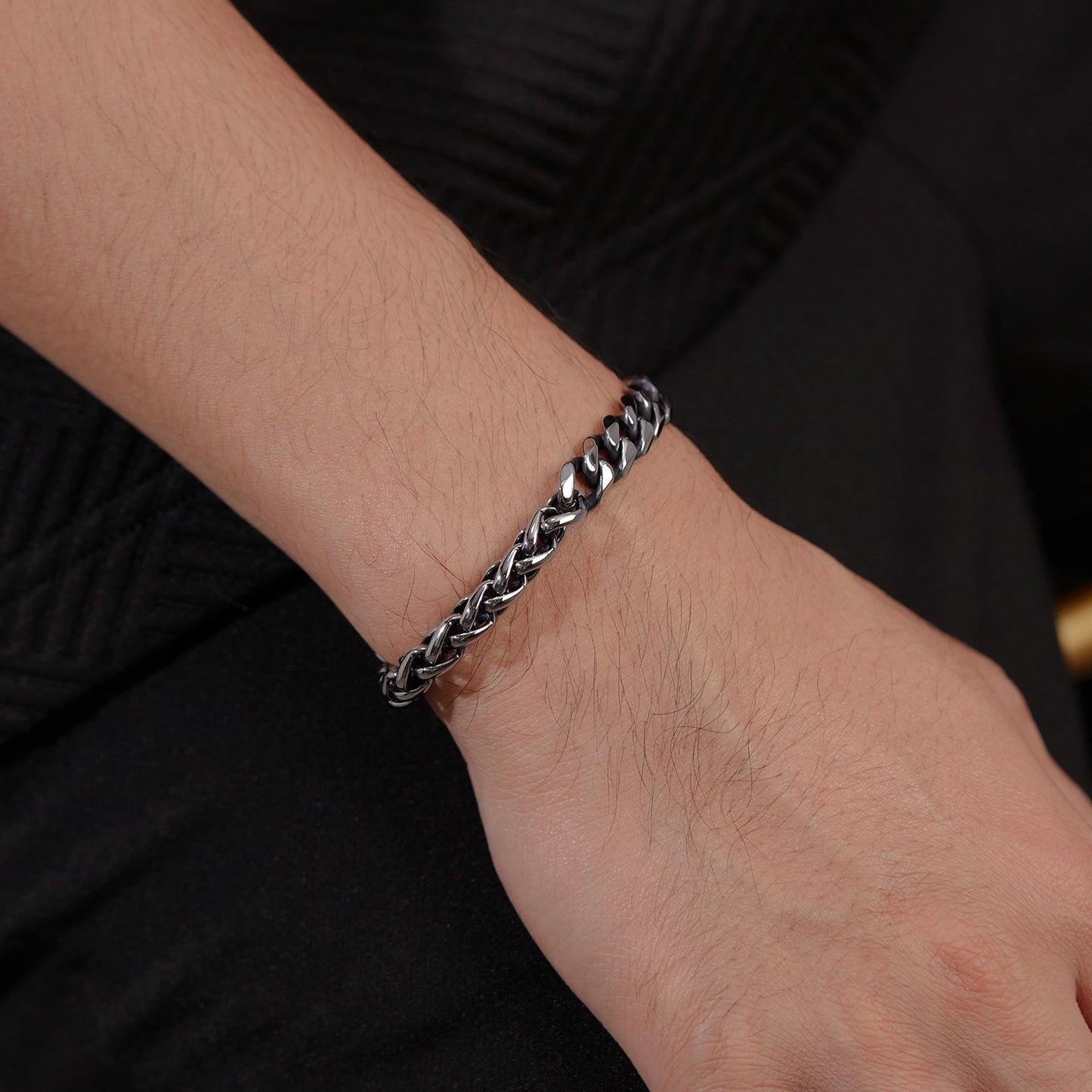 Wee Luxury Men Bracelets GS1459-Titanium Steel Dragon Bone Bracelet Retro Mens Chain