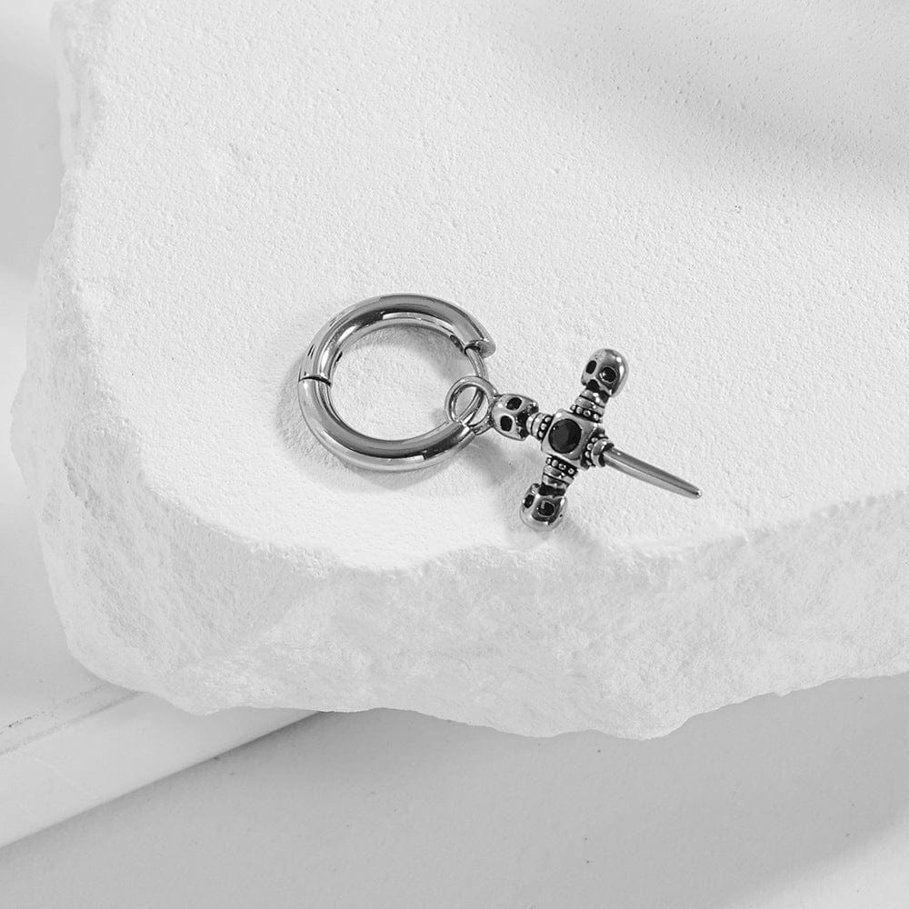 Wee Luxury Men Earrings Steel - One Piece Sleek Titanium Steel Hoop Earrings for Trendy Men