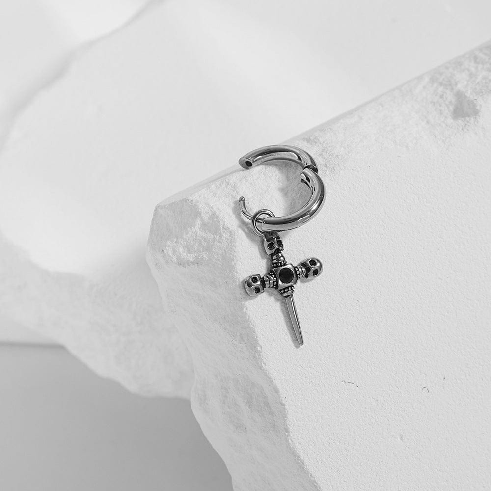 Wee Luxury Men Earrings Steel - One Piece Sleek Titanium Steel Hoop Earrings for Trendy Men