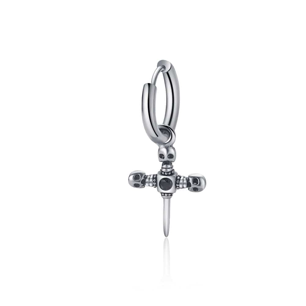 Wee Luxury Men Earrings Steel - One Piece Sleek Titanium Steel Hoop Earrings for Trendy Men