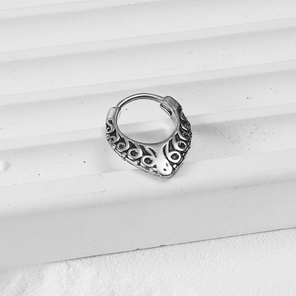 Wee Luxury Men Earrings Steel - One Piece Sleek Titanium Steel Mens Hoop Earrings for Trendsetting Men