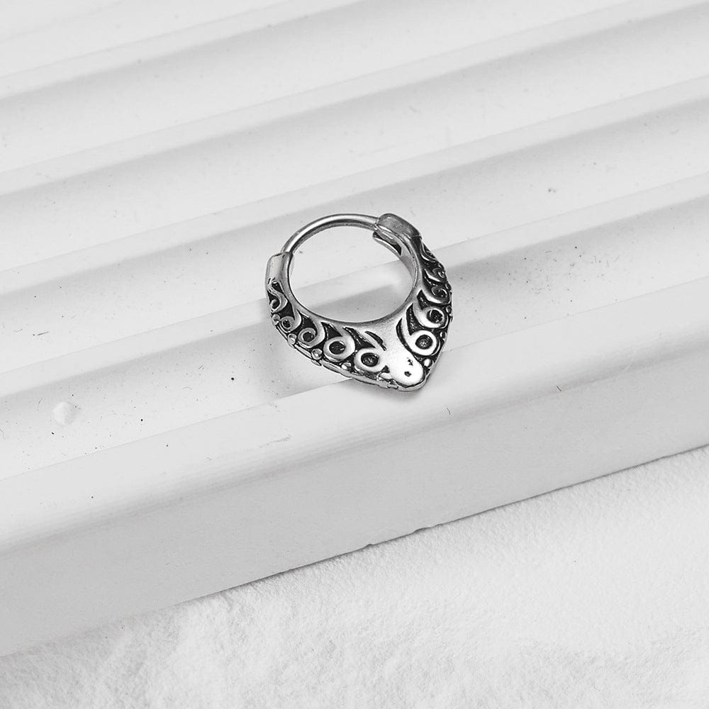 Wee Luxury Men Earrings Steel - One Piece Sleek Titanium Steel Mens Hoop Earrings for Trendsetting Men