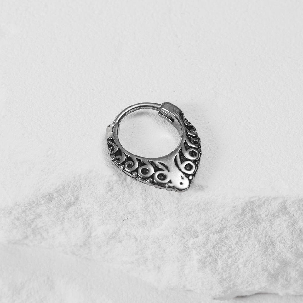 Wee Luxury Men Earrings Steel - One Piece Sleek Titanium Steel Mens Hoop Earrings for Trendsetting Men