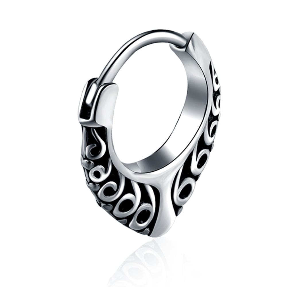 Wee Luxury Men Earrings Steel - One Piece Sleek Titanium Steel Mens Hoop Earrings for Trendsetting Men