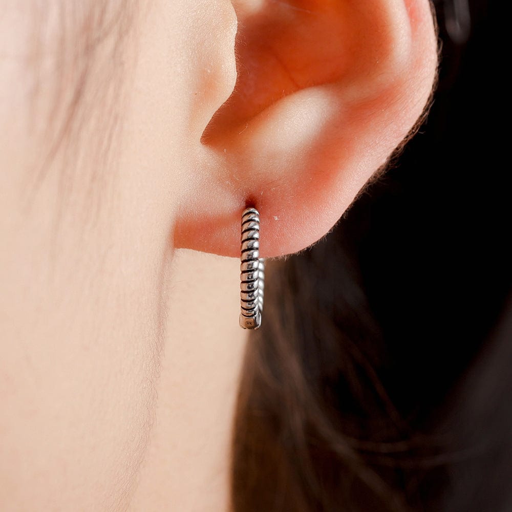 Wee Luxury Men Earrings Steel - One Piece Urban Edge: Unique Stainless Steel Hoop Earrings for Men