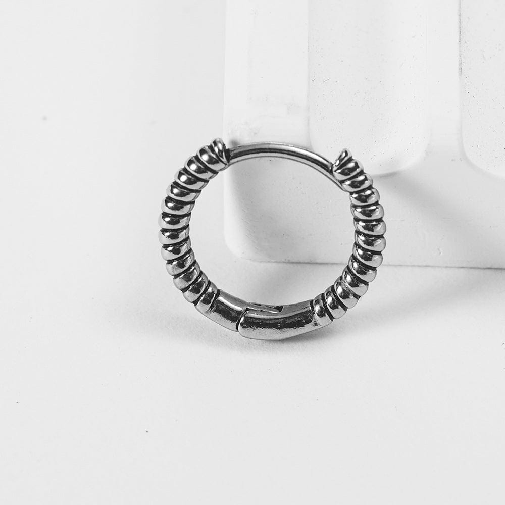 Wee Luxury Men Earrings Steel - One Piece Urban Edge: Unique Stainless Steel Hoop Earrings for Men