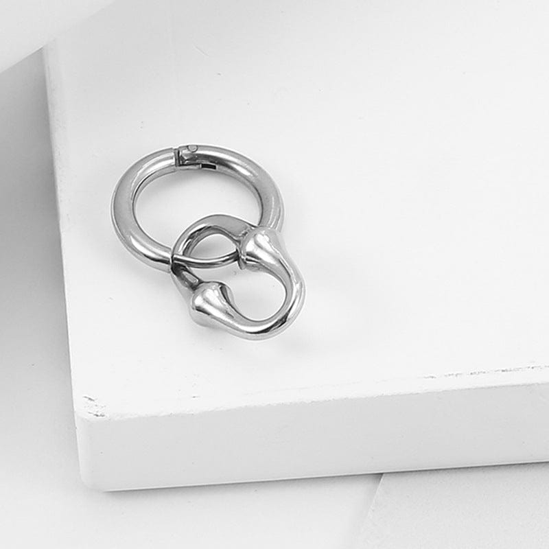 Wee Luxury Men Earrings Steel - One Piece V-Shaped Stainless Steel Punk Hoop Earrings for Men