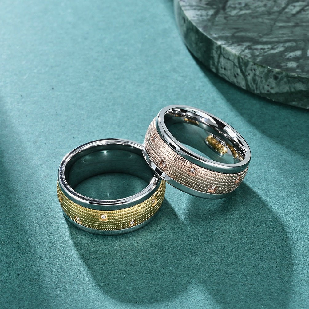 Wee Luxury Men Rings Original Design Stainless Steel Ring Stylishly Rotating