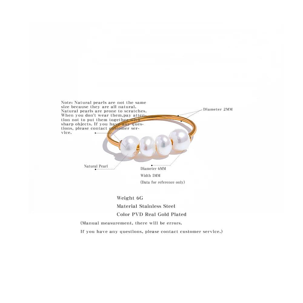 Wee Luxury Natural Freshwater Pearls Thin Index Finger Ring for Women