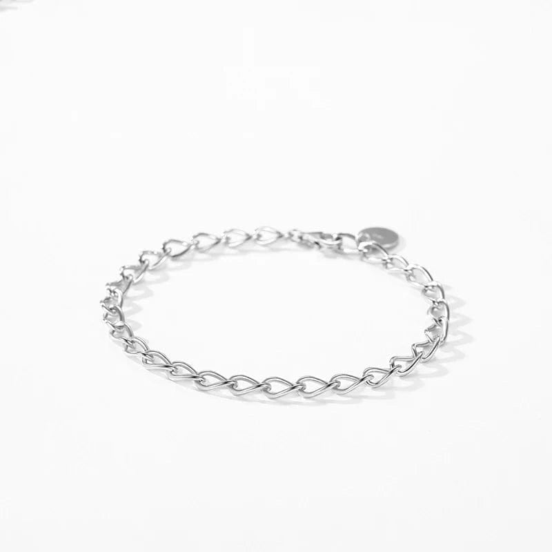 Wee Luxury Silver Bracelets Basic Chain Bracelet in Real Sterling Silver