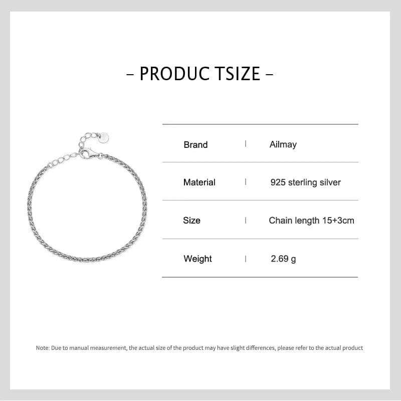 Wee Luxury Silver Bracelets Geometric Chain Bracelet for Women in Silver