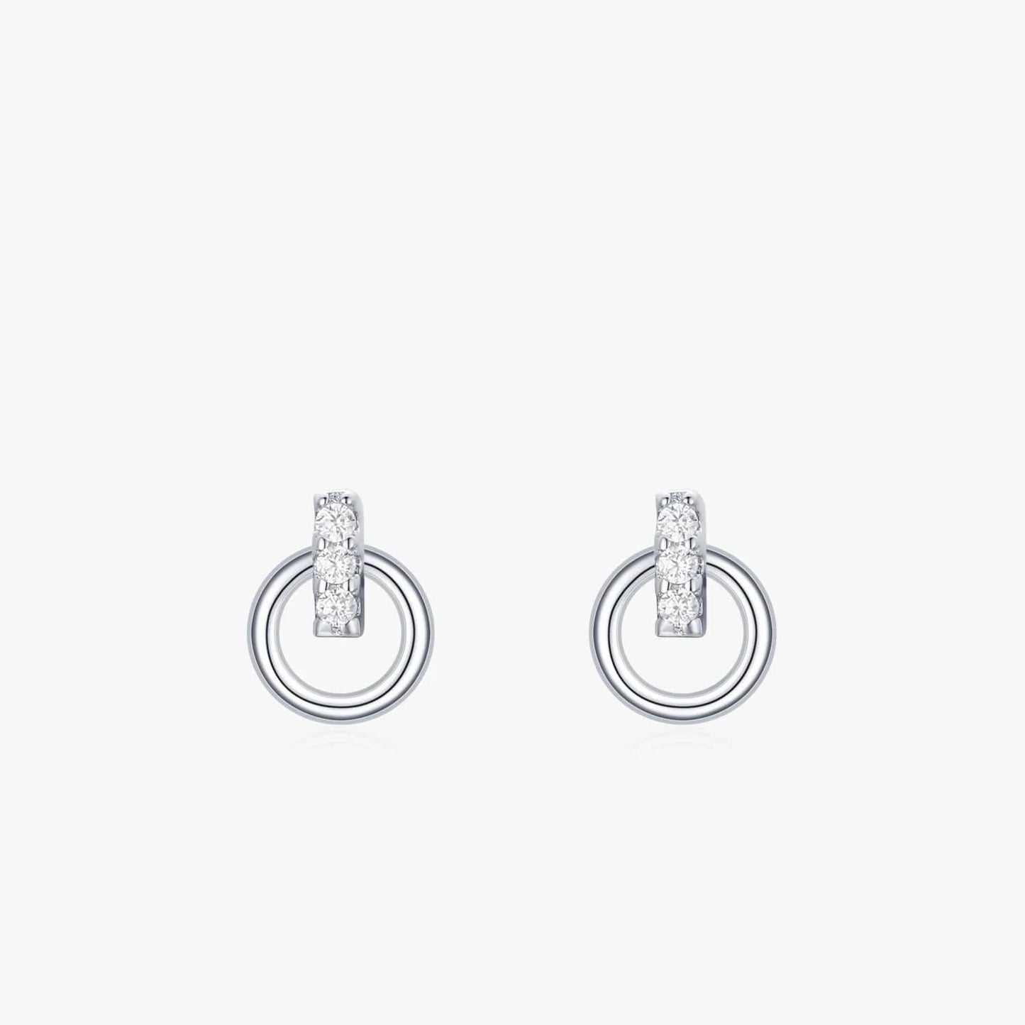 Wee Luxury Silver Earrings Geometric Irregular Earrings in Sterling Silver