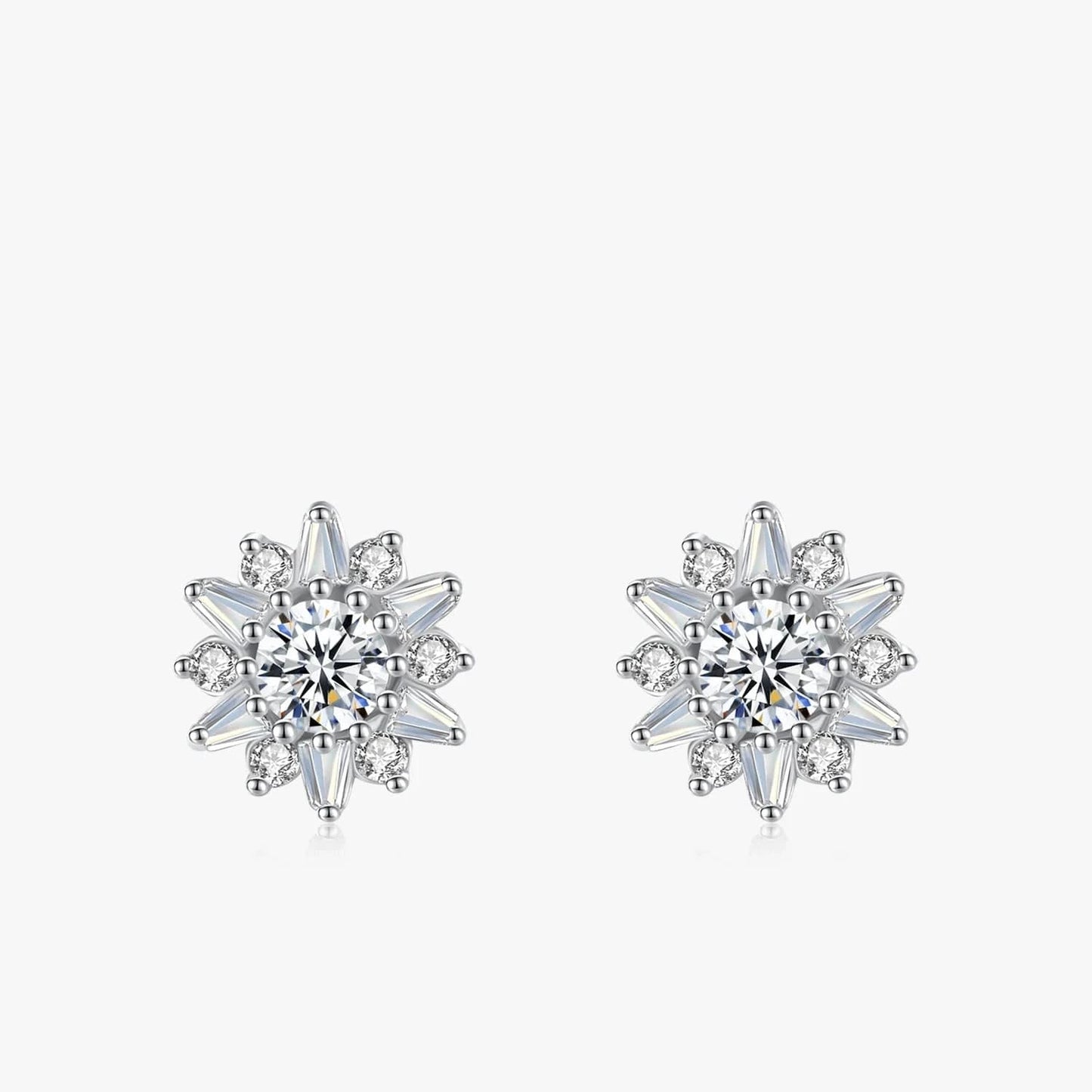 Wee Luxury Silver Earrings Sunflower Stud Earrings in Sterling Silver