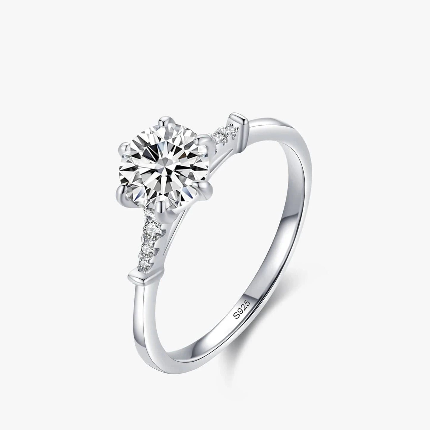 Wee Luxury Silver Rings 5 Luxury Crown Zircon Ring for Engagements