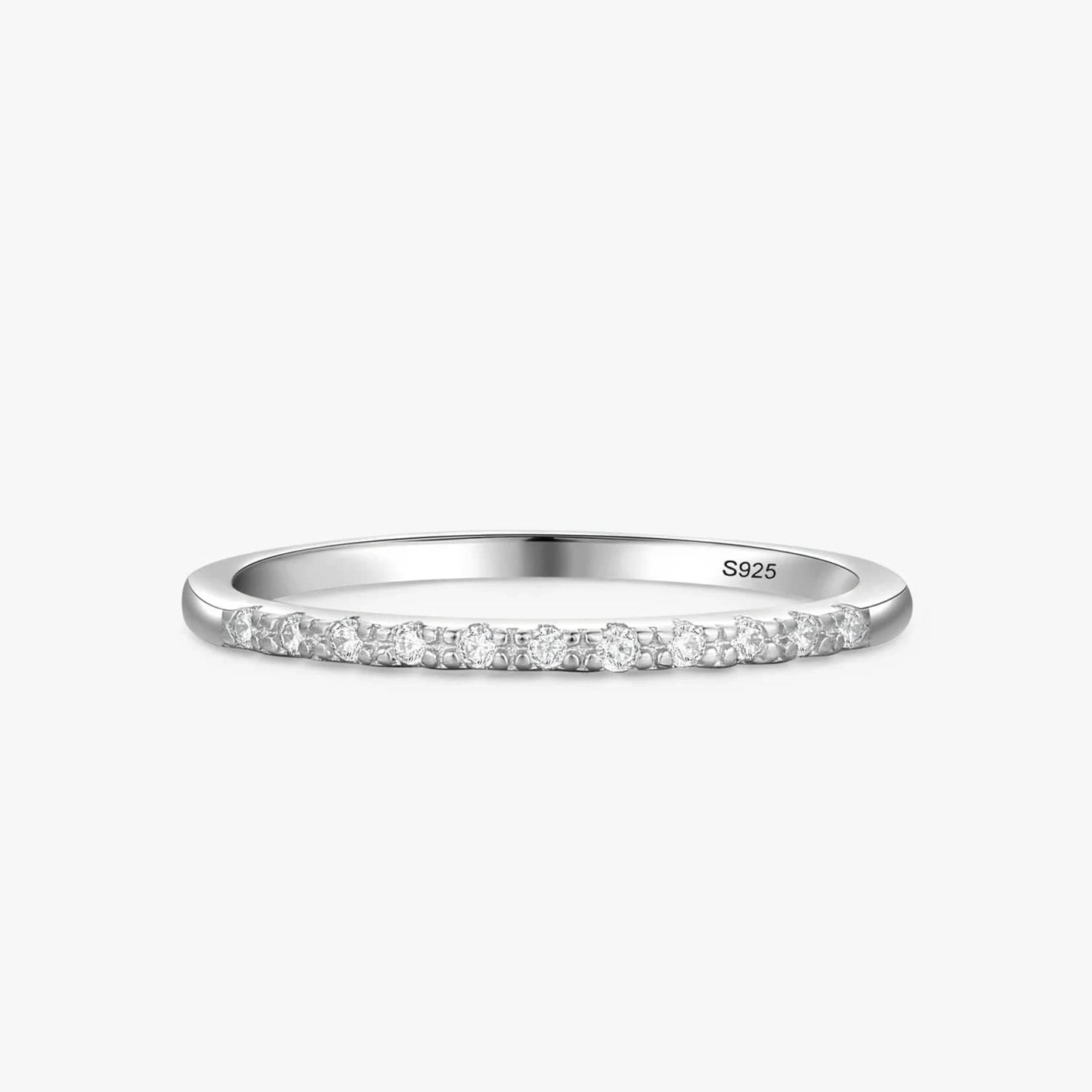 Wee Luxury Silver Rings 5 Minimalist Stackable Silver Ring for Women