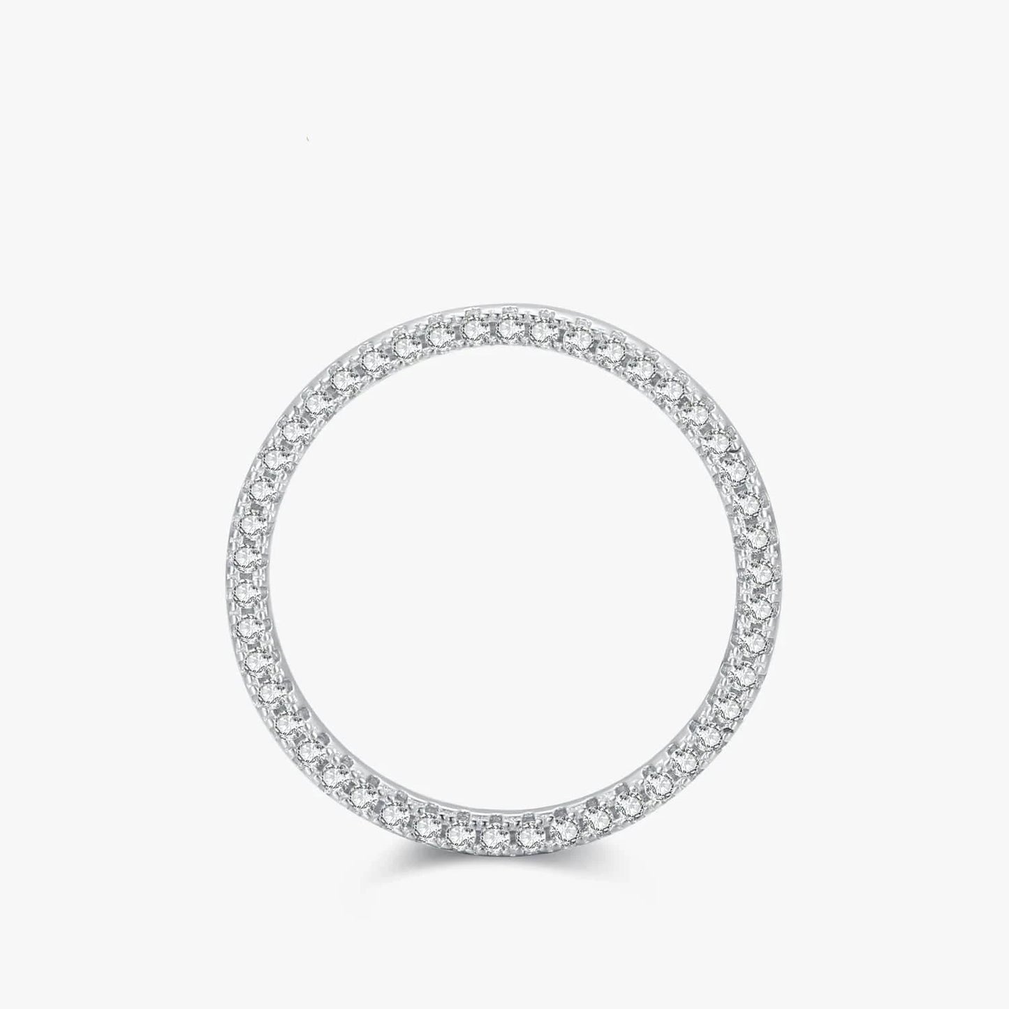 Wee Luxury Silver Rings Full CZ Stackable Ring for Women