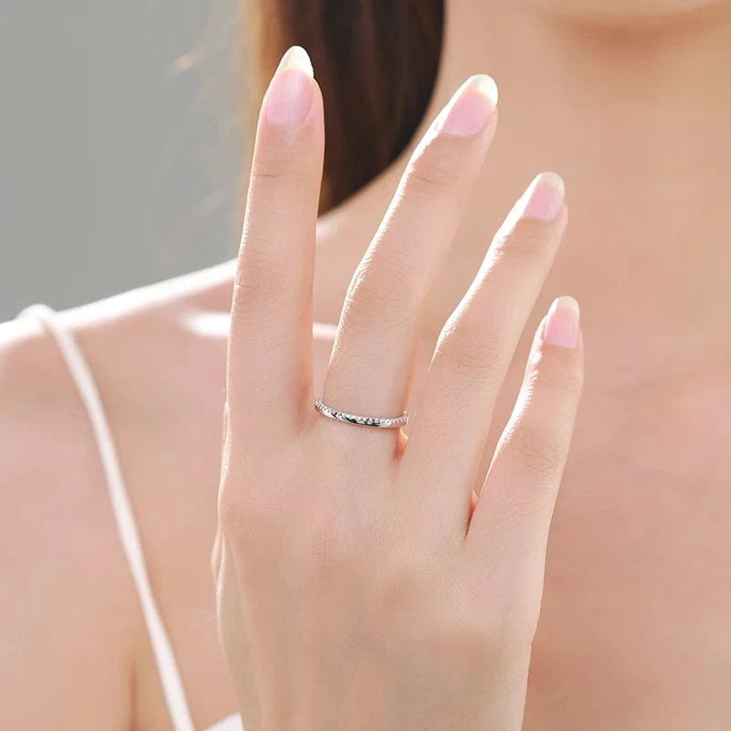 Wee Luxury Silver Rings Full CZ Stackable Ring for Women