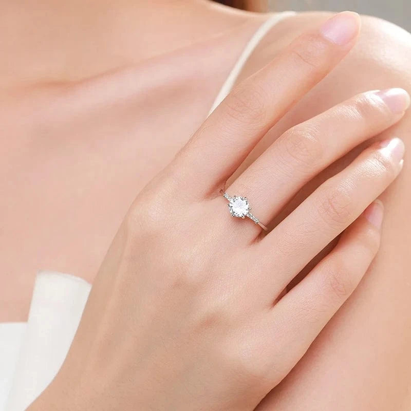 Wee Luxury Silver Rings Luxury Crown Zircon Ring for Engagements