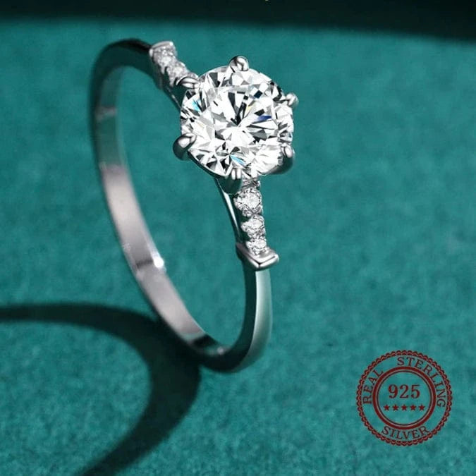 Wee Luxury Silver Rings Luxury Crown Zircon Ring for Engagements