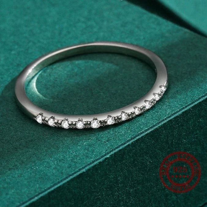 Wee Luxury Silver Rings Minimalist Stackable Silver Ring for Women