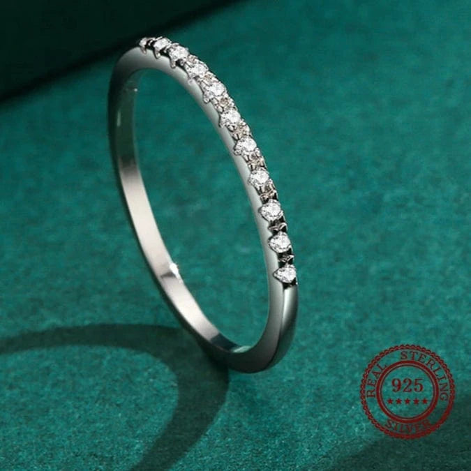 Wee Luxury Silver Rings Minimalist Stackable Silver Ring for Women