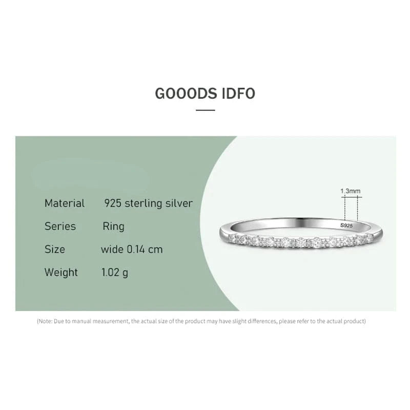 Wee Luxury Silver Rings Minimalist Stackable Silver Ring for Women