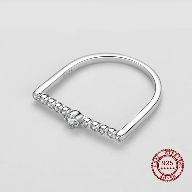 Wee Luxury Silver Rings U Shape Minimalist Sterling Silver Ring