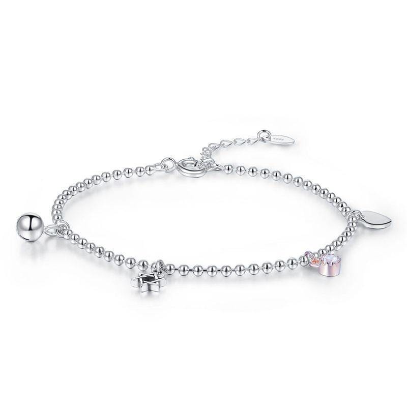 My Jewels Silver Bracelets Length: (17 cm - 20 cm) Adjustable Fashion Bridesmaid Wedding Gift Bracelet