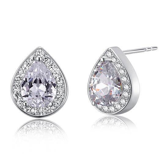 My Jewels Silver Earrings 6.5 mm X 6.5 mm Stud Diamond Ladies Silver Earrings