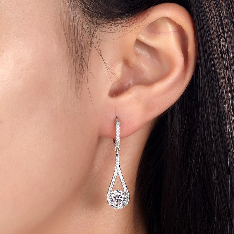 My Jewels Silver Earrings Length: 1.5 " (3.5 cm) Wedding Dangle Silver Earrings Jewelry