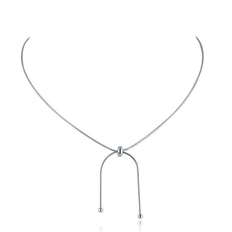 My Jewels Silver Necklaces 14.5" - 16.5" (37 cm - 42 cm) Adjustable Adjustable Stylish Silver Necklace