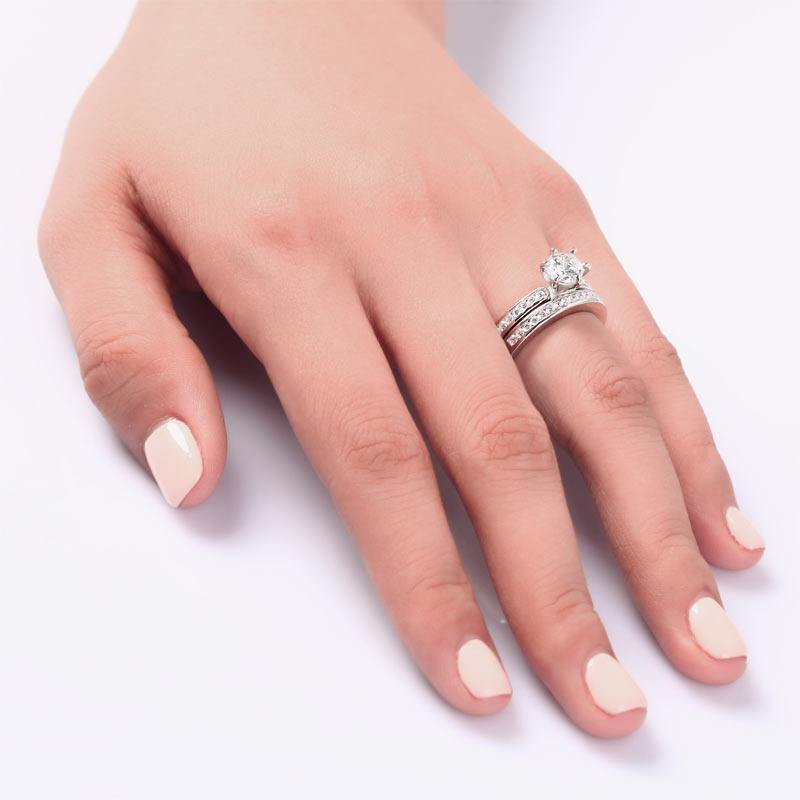 My Jewels Silver Rings Elegant Classic Diamond  Silver Rings