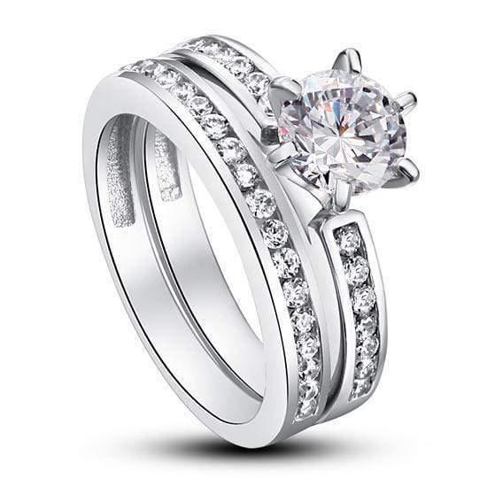 My Jewels Silver Rings Elegant Classic Diamond  Silver Rings