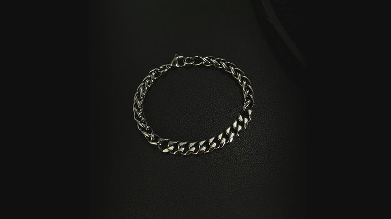 Titanium Steel Dragon Bone Bracelet  Retro Mens Chain