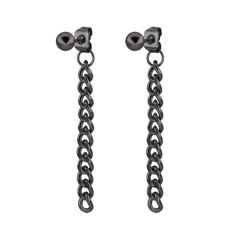 Korean Fashion Style Stud Chain Earrings