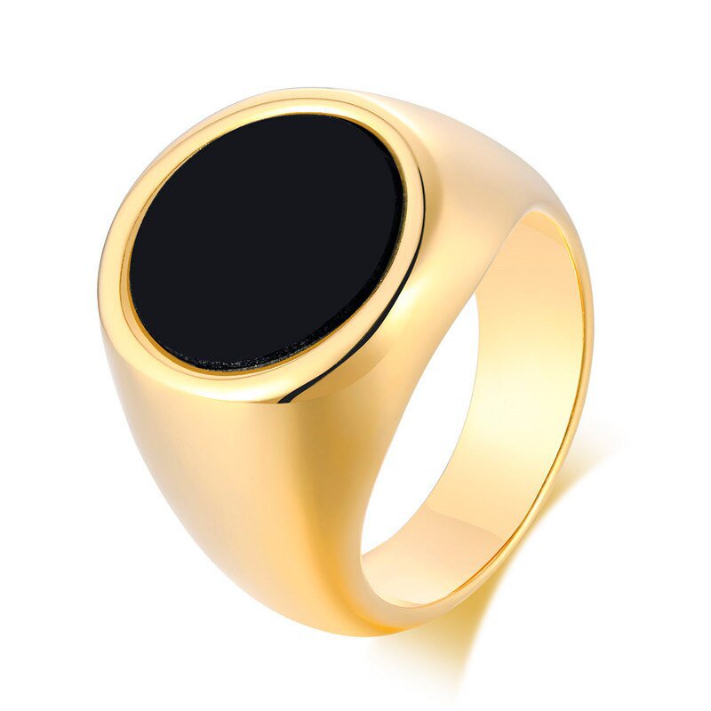 Gothic Punk Rock Vintage Ring For Men Style 1 - Gold Color