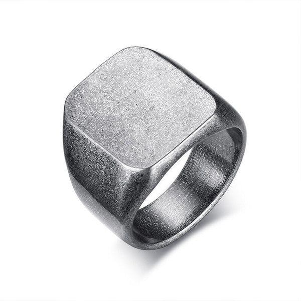 Plated Top Seal Stylish Stainless Steel Rings Steel Color