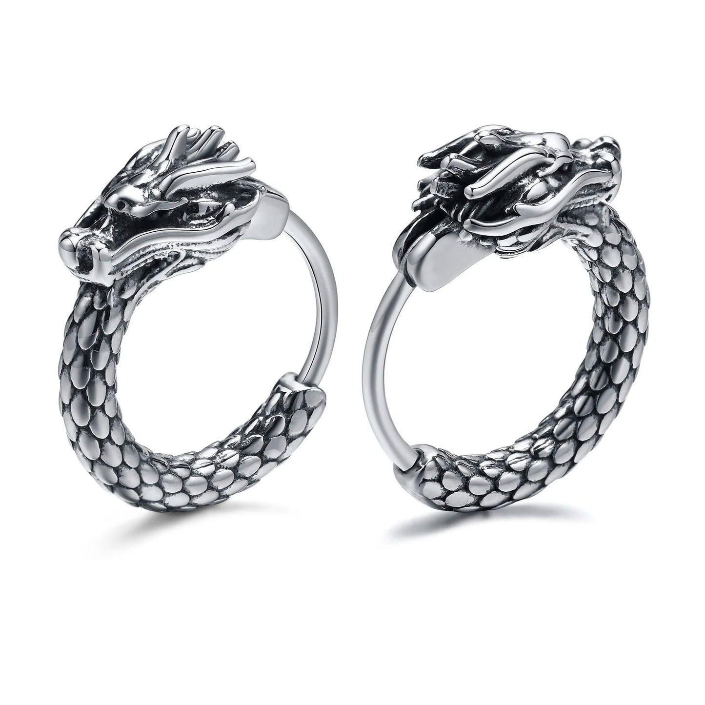 Wee Luxury EH-378S02  1 Pair Stainless Steel Rock Punk Huggie Earrings For Men