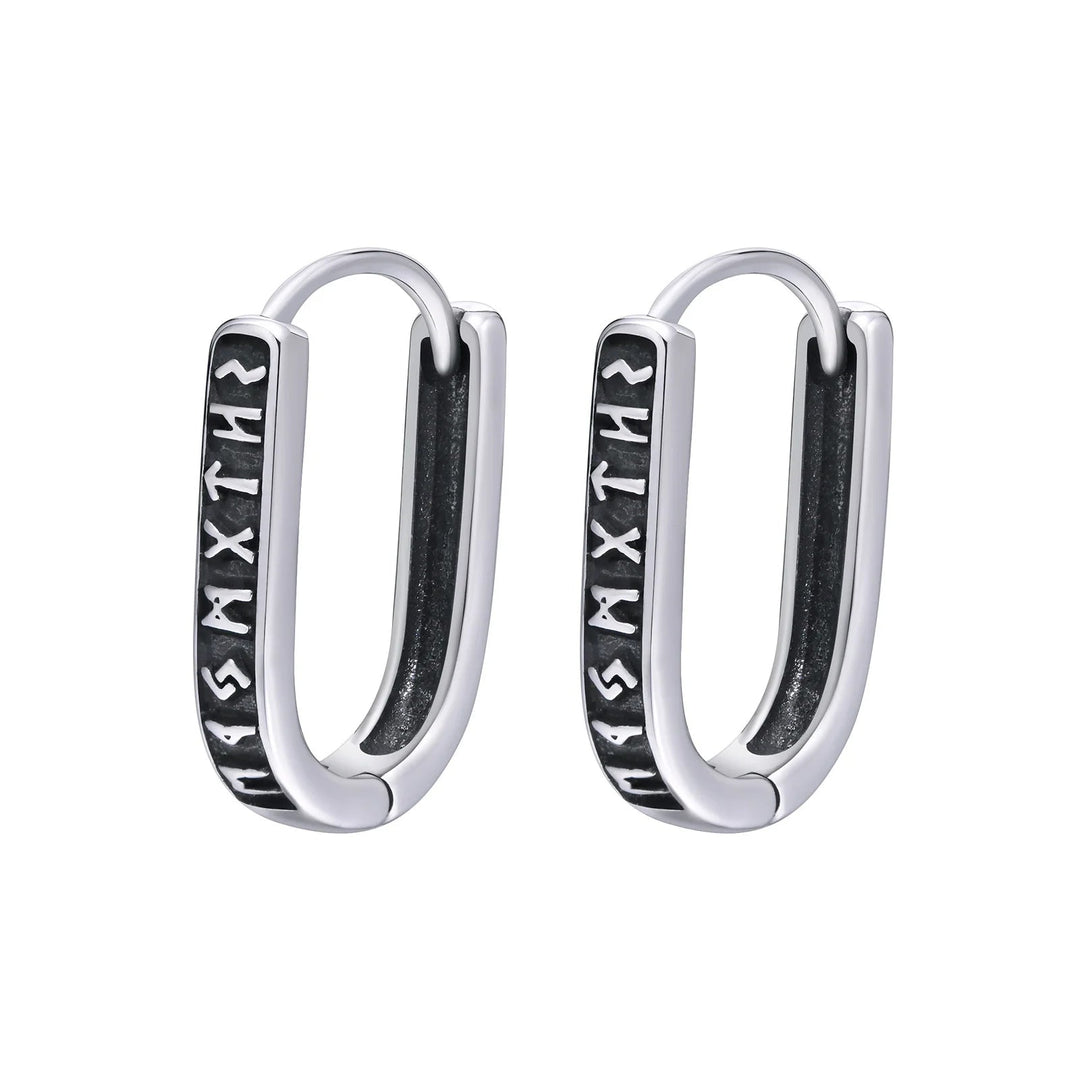Wee Luxury EH-521S 1 Pair Stainless Steel Rock Punk Huggie Earrings For Men