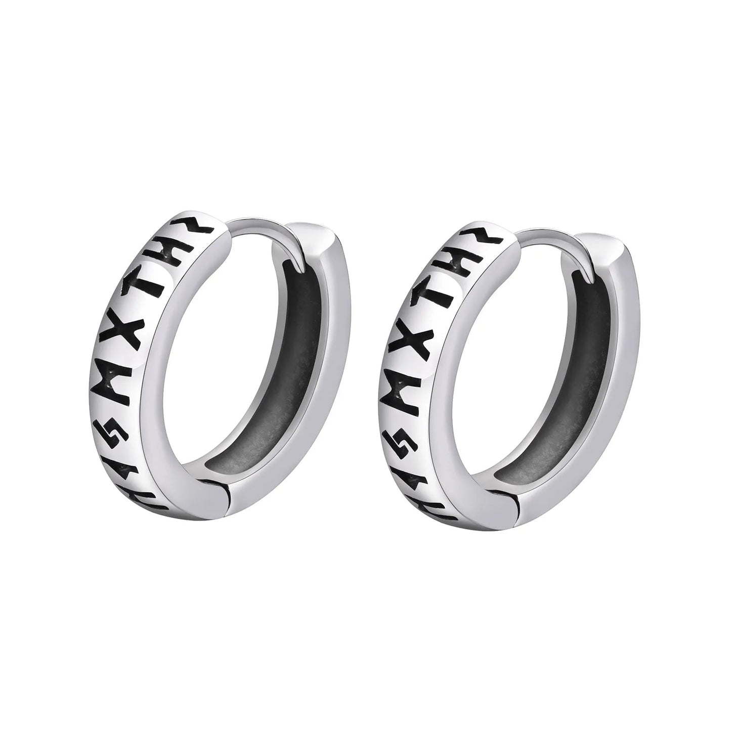 Wee Luxury EH-522S 1 Pair Stainless Steel Rock Punk Huggie Earrings For Men