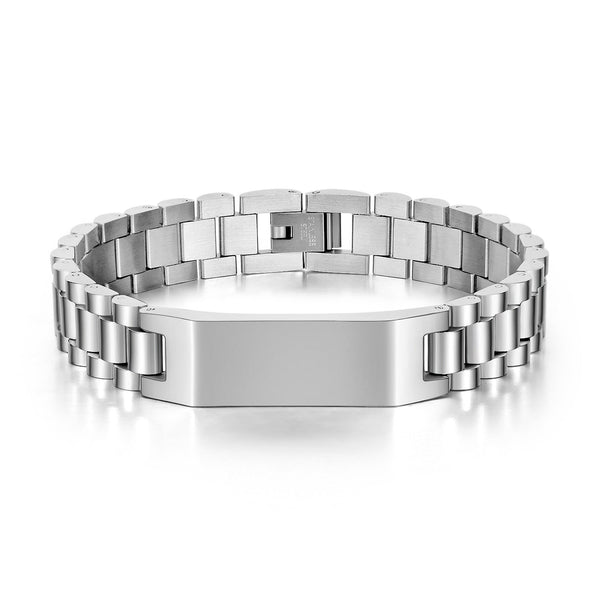 Wee Luxury Men Bracelets 【1170】钢手链 钢色 Stylishly Personalized Minimalist Stainless Steel Bracelet for Men