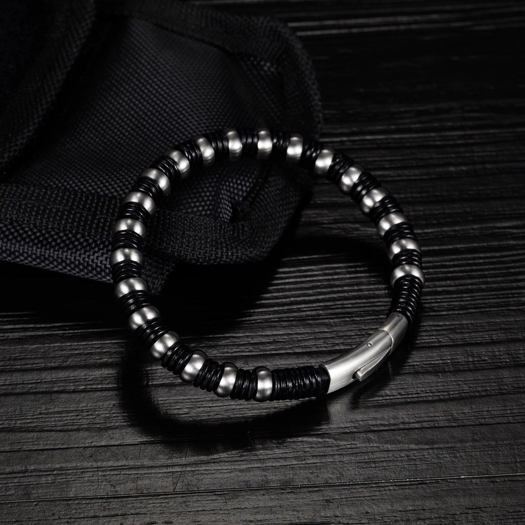 Wee Luxury Men Bracelets Black and White Retro Weave Magnetic Bracelet A Trendy Accessory for Men