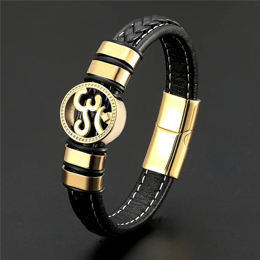 Wee Luxury Men Bracelets Black Personality Eternal Yoga Titanium Steel Bracelet