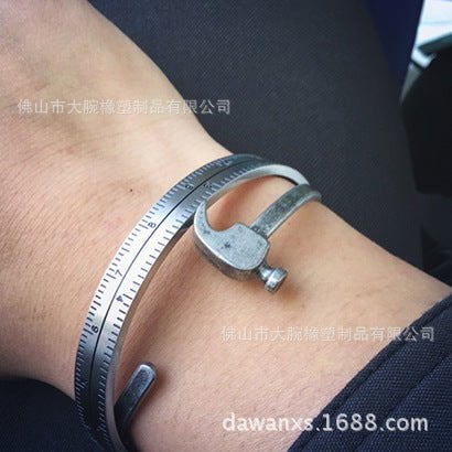 Wee Luxury Men Bracelets Couples Titanium Steel Ruler Bracelet Unique Fashion Accents