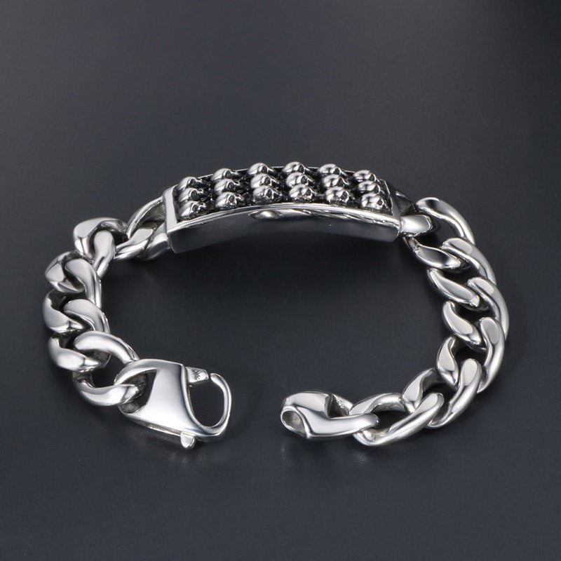 Wee Luxury Men Bracelets Full length 21.5cm Punk Style Trend Retro Dongguan Stainless Steel Bracelet