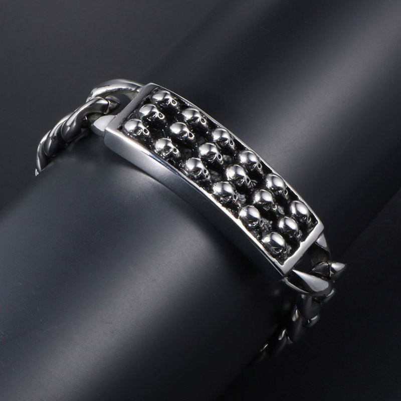 Wee Luxury Men Bracelets Full length 21.5cm Punk Style Trend Retro Dongguan Stainless Steel Bracelet