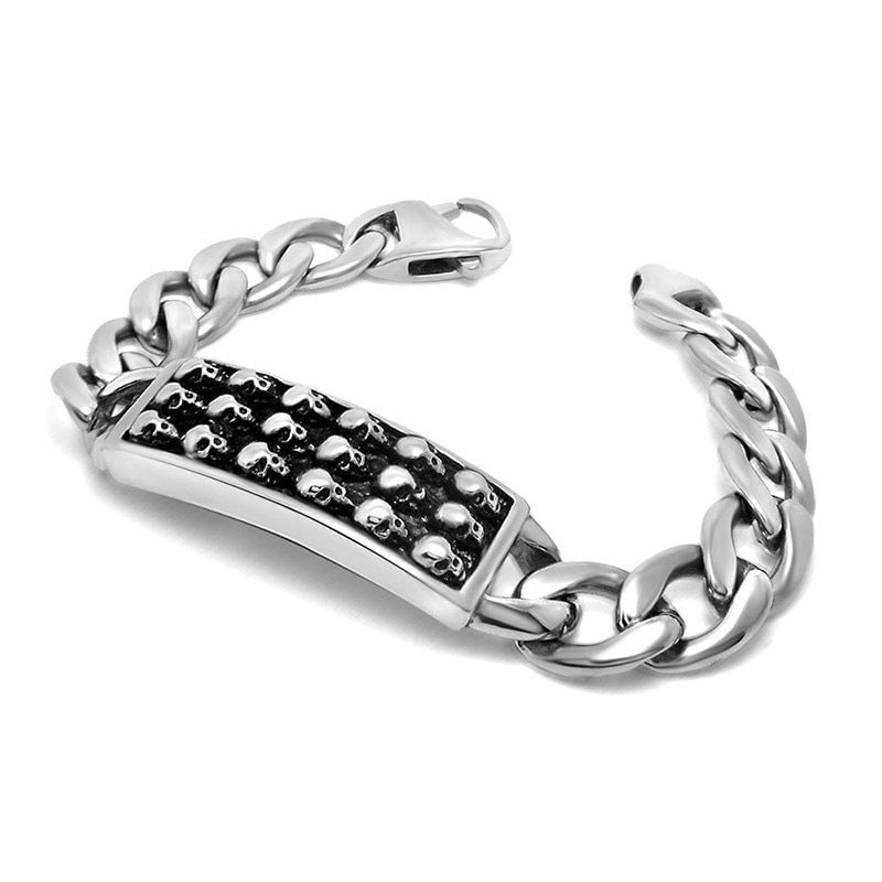 Wee Luxury Men Bracelets Full length 21.5cm Punk Style Trend Retro Dongguan Stainless Steel Bracelet