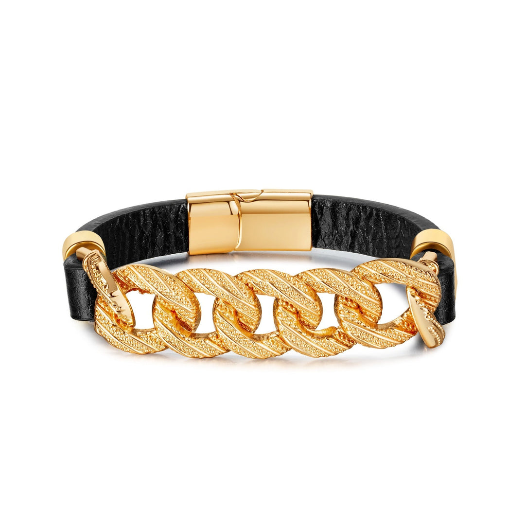 Wee Luxury Men Bracelets Gold Mens HipHop Style Stainless Steel Magnetic Bracelet