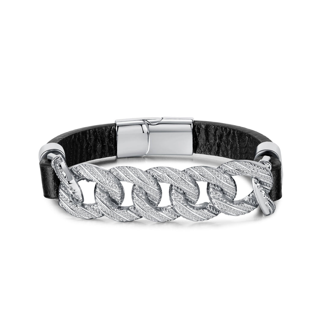Wee Luxury Men Bracelets Mens HipHop Style Stainless Steel Magnetic Bracelet